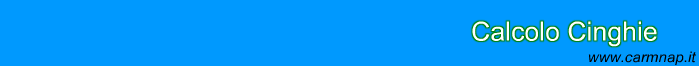 Calcolo Cinghie